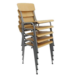 Chaises empilées pour visiteurs / bureaux en contreplaqué